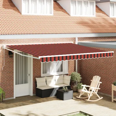 Immagine prodotto di Tenda da sole estensibile vidaXL, rossa e nera, 350 x 250 x 165 cm
