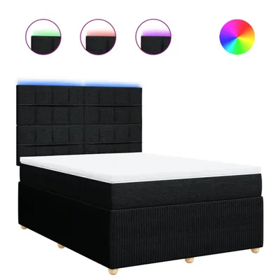 Produktbild von Boxspringbett mit Matratze Schwarz 160x200 cm Stoff