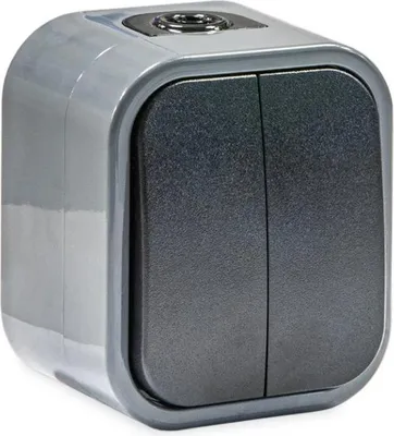 Obrázok produktu pre Vypínač č.5 VDT IP54 TIMEX WNT-2B2 čierno-sivý