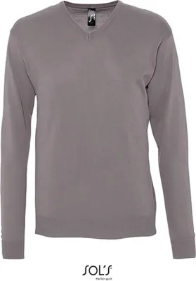 Produktbild von SOLs 90000 | Mens V Neck Sweater Galaxy - Farbe: Medium Grey (Solid) - Größe: 3XL