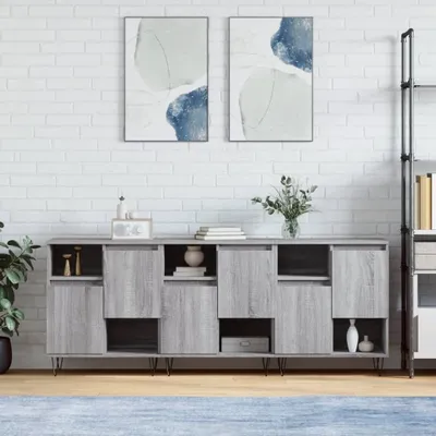 Produktbild von "2024"cloris Sideboards 3 Stk. Grau Sonoma Holzwerkstoff - Kommoden CHY72021093
