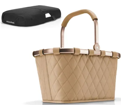 Produktbild von reisenthel Carrybag frame Einkaufskorb Tragekorb rhombus ginger BK6046 + Cover