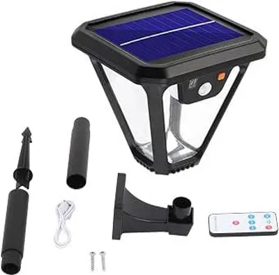 Zdjęcie produktu dla Słoneczna lampa ścienna z czujnikiem ruchu - Oświetlenie zewnętrzne zasilane energią słoneczną - Wodoodporna, idealna do ogrodu, patio i elewacji