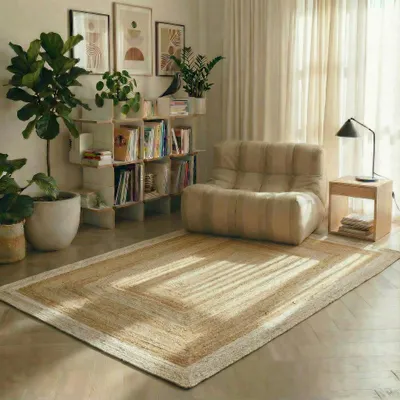 Obrázek produktu pro Jutový koberec Mrcarpet obdélník přírodní/bílý 160x230cm