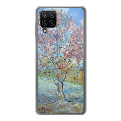 Produktbild von MuchoWow® Handyhülle Schutzhülle Hülle für Samsung Galaxy A12 Der rosa Pfirsichbaum - Vincent van Gogh Silikon Softcase Handy Hülle - Bild