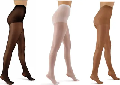 Produktbild von Elegante Strumpfhosen 20 DEN - 3er Pack in Schwarz / Weiß / Dunkelbeige XL