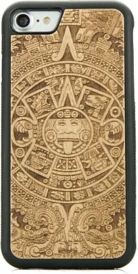 Produktbild von Holzhülle für iPhone SE 2022 / 2020 / 8 / 7, Bewood Aniegre Aztekischer Kalender