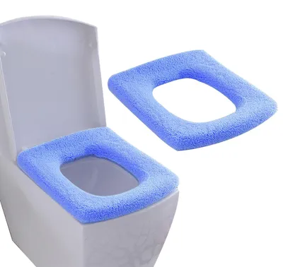 Imagen del producto de Juego de 2 almohadillas suaves y lavables para el asiento del inodoro