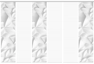 Produktbild von VISION S FLYNN Schiebegardine, halbtransparente Bambus-Optik, 260x60 cm, grau, Blätterdruck