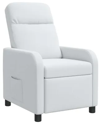 Immagine prodotto di Poltrona reclinabile vidaXL, colore bianco, rivestita in tessuto