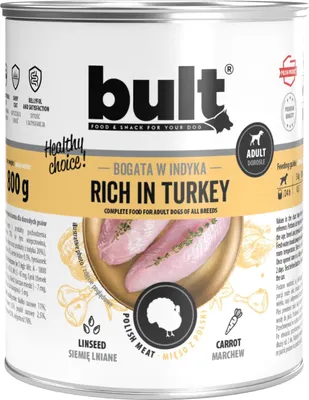 Zdjęcie produktu dla Mokra Karma Dla Psa Bult Puszka Bogata W Indyka 800G