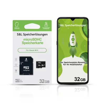 Produktbild von microSD Speicherkarte S&L für Xiaomi Mi 9 - Speicherkapazität: 32 GB