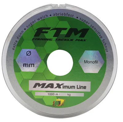 Produktbild von FTM Schnur MAXimum Line - 1000m monofile Angelschnur, Durchmesser/Tragkraft:0.30mm / 8.7kg