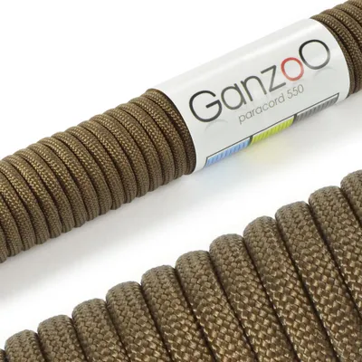 Produktbild von Paracord 550 Seil 4mm Schnur Typ 3, Nylon & Polyester, ideal für Basteln von Hundeleine Halsband Armband/Camping Survival und Outdoor, 30 Meter Allzweckseil 7 Innenstränge, Dunkelgold