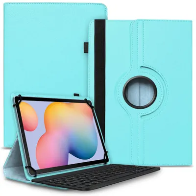 Produktbild von Tablet Tasche Tastatur für Samsung Galaxy Tab S11 S10 S9 FE Hülle Schutzhülle BluetoothFarbe Uni 360 Taschen:Türkis