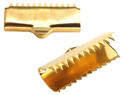 Klemmbleche für Bänder gold
