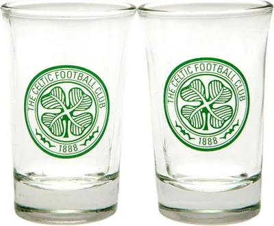 Produktbild von Celtic FC - Snap Glass, Crest - 2 balení TA10603 (jedna velikost) (průhledná/zelená)