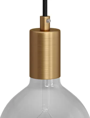 Immagine prodotto di Creative-Cables Kit portalampada E27 cilindrico in Metallo - Cilindrico, Bronzo Satinato