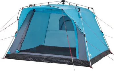 Image de vidaXL Tente de camping 4 personnes bleue Quick Release