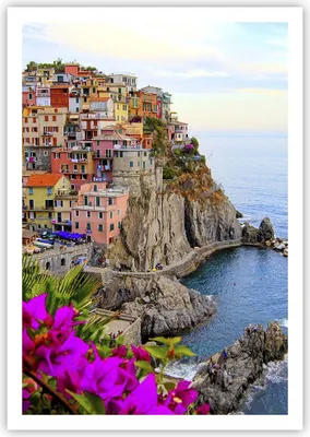 Produktbild von Poster - Poster ohne Rahmen - Italien küste felsen landschaft - 70x100 cm - Wand Bild - Wanddeko - Wandbilder - Kunstposter - Wandposter - Bilder - Kunstdruck - Wandbild - P2XPA70x100-2684