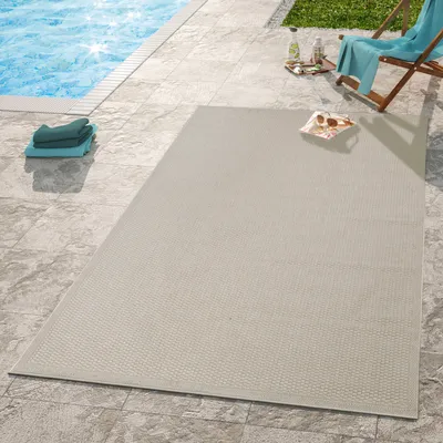 Produktbild von TT Home In-& Outdoorteppich Terrasse Küche Balkon Wetterbeständig Modern Unifarben Größe 160x220 cm