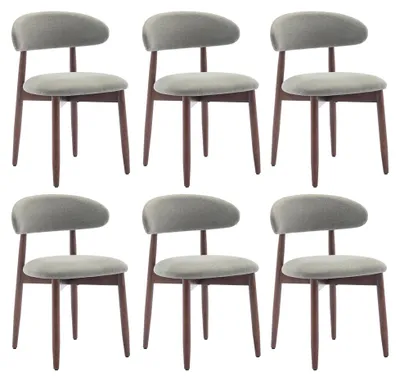 Produktbild von COLAMY Küchenstuhl Esszimmerstühle 2er Set, Moderne Polsterstuhl Essstühle mit Fester Rückenlehne, Stoff Esszimmerstühl mit Holzbein für Esszimmer
