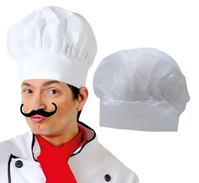 Produktbild von Koch Chef Hut Weiß Karneval Kostüm Zubehör Küche Chefkoch Sombrero Weiß Eleganter Stil, Farbe: Weiß