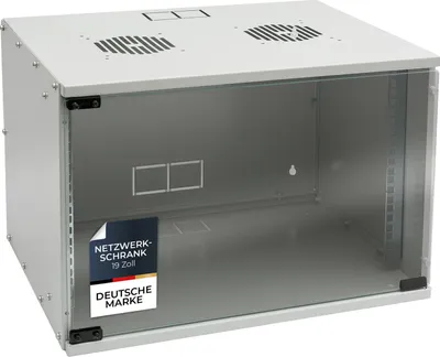 Serverschrank 19 Zoll unmontiert HMF 65700 7 HE Lichtgrau