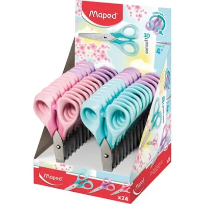 Image de Ciseaux 13cm Sensoft pastel assortis MAPED M484211 i.Display