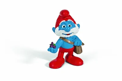 Produktbild von Schleich Papa Smurf with bag, Blau, Rot, 3,5 cm, 3 cm, 5,5 cm