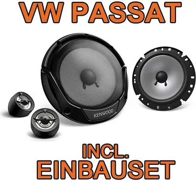 Produktbild von KENWOOD KFC-E170P - 16,5cm 2-Wege Lautsprecher Einbauset passend für VW Passat 3C & CC Heck - justSOUND