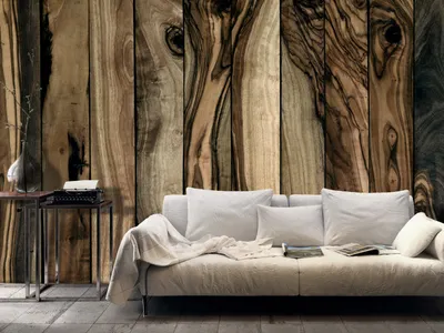 Produktbild von Vlies Fototapete Holz 300x210 cm Tapeten Wandtapete XXL Bretter Optik 3D Braun Optisch f-C-0469-a-a