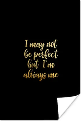 Produktbild von MuchoWow® Poster Perfekt - Schwarz und Gold - Zitate 60x90 cm - Wanddekoration