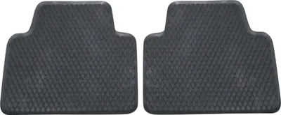 Image de 2x tapis de sol en caoutchouc Tapis de sol en caoutchouc HAUTE BORD Tapis de voiture SET pour ARRIÈRE Noir
