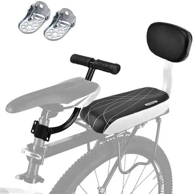 Produktbild von Fahrradkindersitz für hinten mit Armlehnen und Fußstützen – Sicher und komfortabel