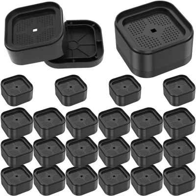 Produktbild von Möbelerhöhung Sofaerhöhung Bettfußerhöhung - 24 Stück - 3,5 cm verstellbar - Stapelbar - Anti-Rutsch