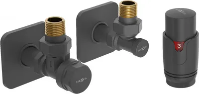 Obrázek produktu pro Mexen G00 termostatická úhlová sada s lištou S, antracit - W901-900-909-66