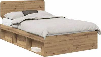Obrázek produktu pro vidaXL Rám postele s čelem ručně vyráběný dub 135 x 190 cm