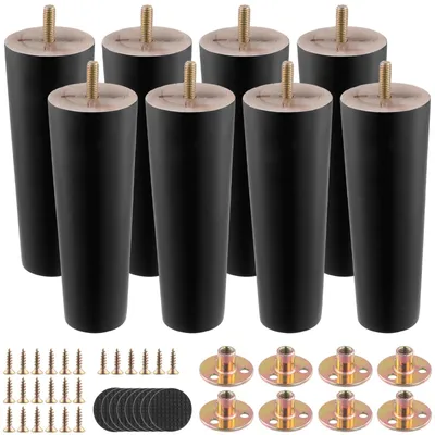 Produktbild von Solidchoice – Set mit 8 Holzmöbelbeinen als Ersatz