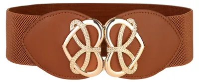 Produktbild von BlackButterfly Taillengürtel Damen Herzschließe Gold, Hellbraun, S