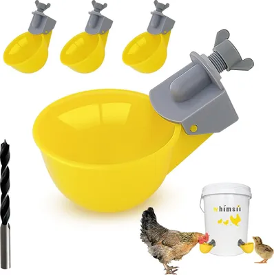 Produktbild von Hühnertränken 4 Stück, automatisches Nachfüllsystem, Antileckfunktion, für Geflügel