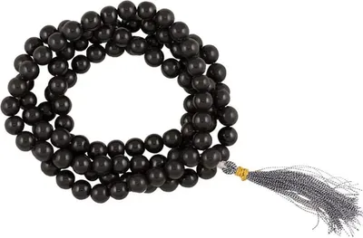 Produktbild von Mala schwarzer Achat, 108 Perlen -- 0.8 cm
