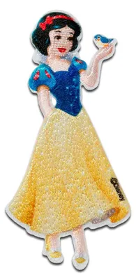 Produktbild von Disney © Schneewittchen 7 Zwerge Prinzessin - Aufnäher, Bügelbild, Aufbügler, Applikationen, Patches, Flicken, Größe: 8,1 x 4 cm