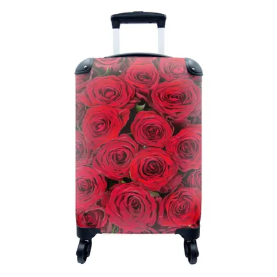 Produktbild von MuchoWow® Koffer Handgepäck Trolley Rollkoffer Kleine Reisekoffer mit 4 Rollen - Rosen - Blumen - Blumenstrauß - Cabin Size < 55x40x23 cm & 55x40x20 cm - Fotokoffer - Kabinenkoffer - Boardgepäck - Reise-Box - Reisekoffer - Reisegepäck - Koffer mit Bild - Trolley für Kinder
