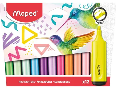 Immagine prodotto di maped 740901 12 maped Fluo Peps Textmarker farbsortiert