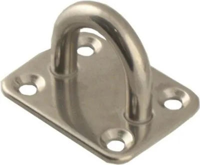Produktbild von Augplatte aus Edelstahl A2, 4-eckig, 40 x 35 mm