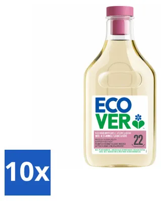 Produktbild von 10 x Ecover Feinwaschmittel Wolle & Feines - Wasserlilie & Honigmelone - 1 Liter - Vorteilspackung - 10 Stücke