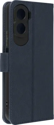Image de Avizar, étui rabattable en simili cuir avec fonction support pour Honor 90 Lite, couleur bleu nuit