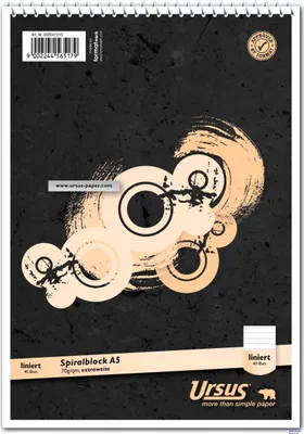 Produktbild von Spiral-Notizblock A5 70g/qm 40 Blatt liniert Packung mit 10 Stück