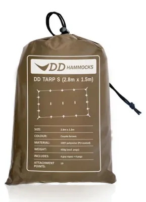 Produktbild von DD Hammocks DD Tarp S Zeltdach Coyote Braun 2,8 x 1,5 m Zubehör